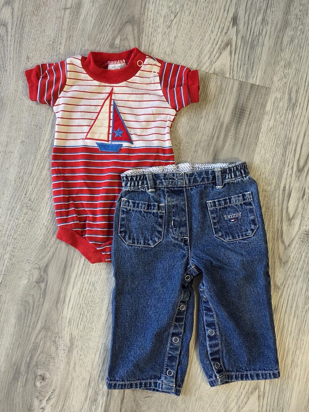 Vintage Baby Boy Nautical Outfit Lot 6M/6-12M